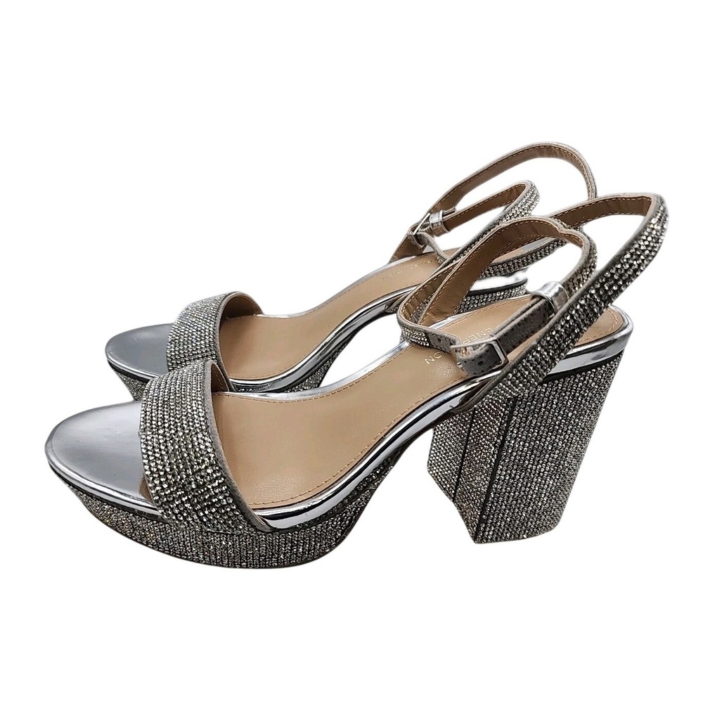 BCB Generation Women's Shoes SZ 6.5 Heels Pristal Rhinestone Platform Block Heel